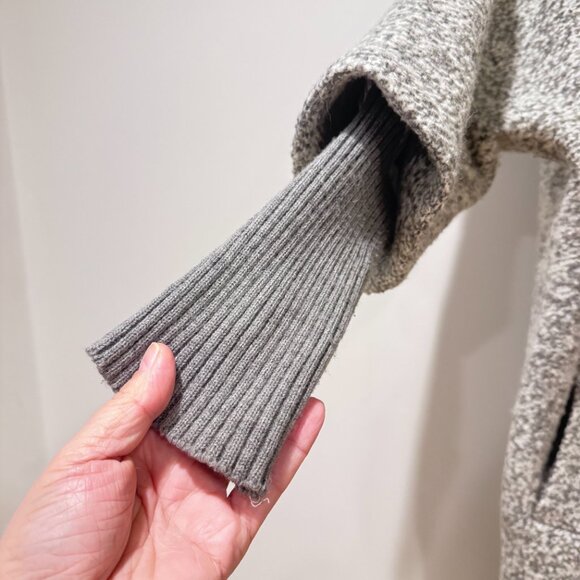 Anthropologie Maison Jules Grey Wool Blend Coat | Size S | Chic Oversized Fit - Picture 6 of 9